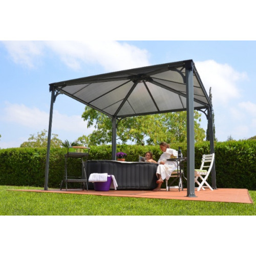 Tonnelle aluminium et polycarbonate 9 m2 - CHALET & JARDIN