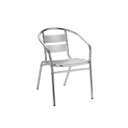 Fauteuil de jardin en aluminium Coffee time gris de marque Sans marque, référence: J8687400