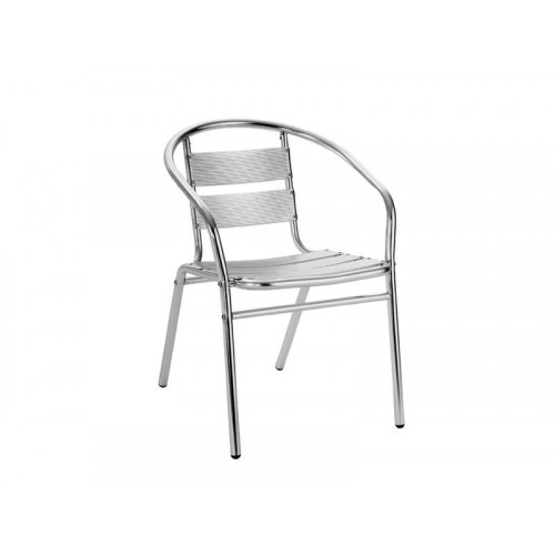 Fauteuil de jardin en aluminium Coffee time gris - Sans marque