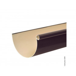 Gouttière demi-ronde pvc GIRPI dév.25 cm ardoise L.4 m - GIRPI