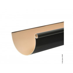 Gouttière demi-ronde pvc GIRPI dév.25 cm ardoise L.2 m de marque GIRPI, référence: J8709400