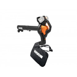 Aspirateur souffleur broyeur sur batterie WORX vendu sans batterie de marque Worx, référence: J8830500