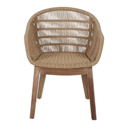 Chaise en bois et corde synthétique avec un style méditerranéen - modèle 024 - naturel - MWlab