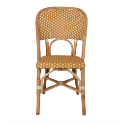 Chaise en rotin avec un style bistrot - modèle 030 - curry - MWlab