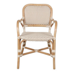 Chaise en rotin avec un style bistrot - modèle 041 - beige - MWlab