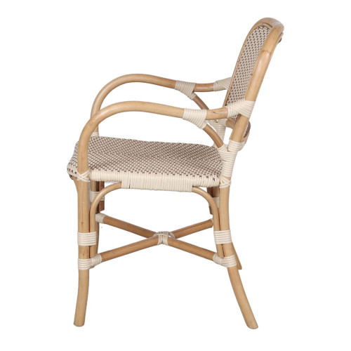 Chaise en rotin avec un style bistrot - modèle 041 - beige - MWlab