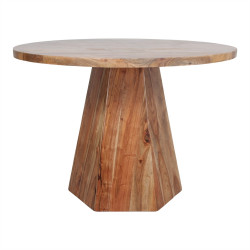 Table de salle à manger en bois avec un style Japandi - modèle 094 - 130 cm - MWlab