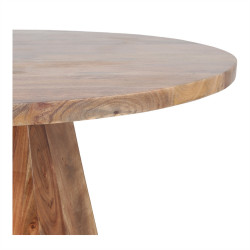 Table de salle à manger en bois avec un style Japandi - modèle 094 - 130 cm - MWlab