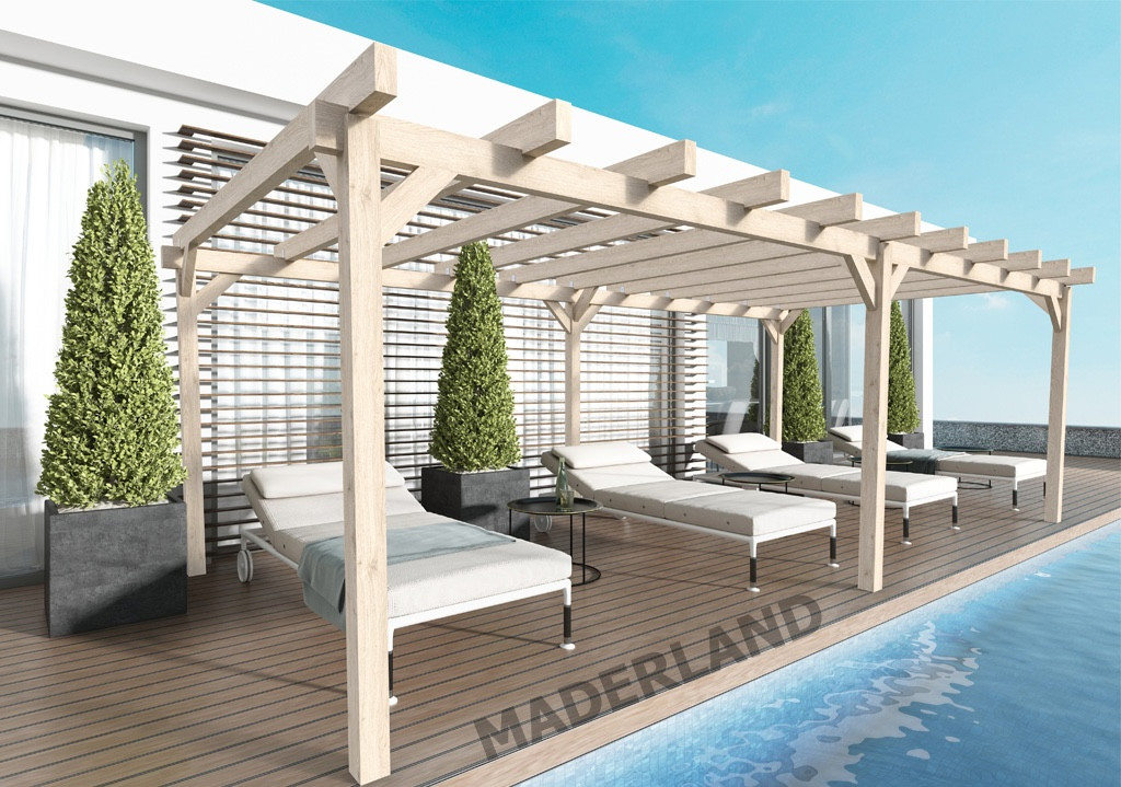 Pergola en bois MARSELLA 500x400 cm - vue 2