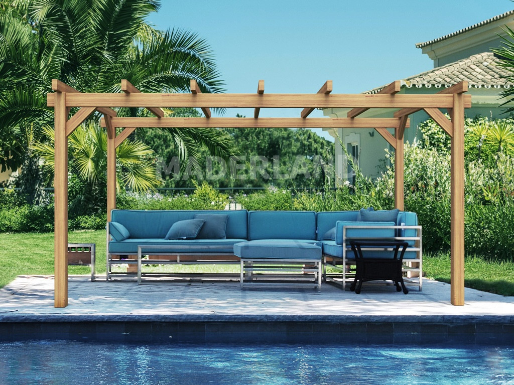 Pergola bois GRENOBLE 600x300 cm très résistant lamellé collé - vue 2