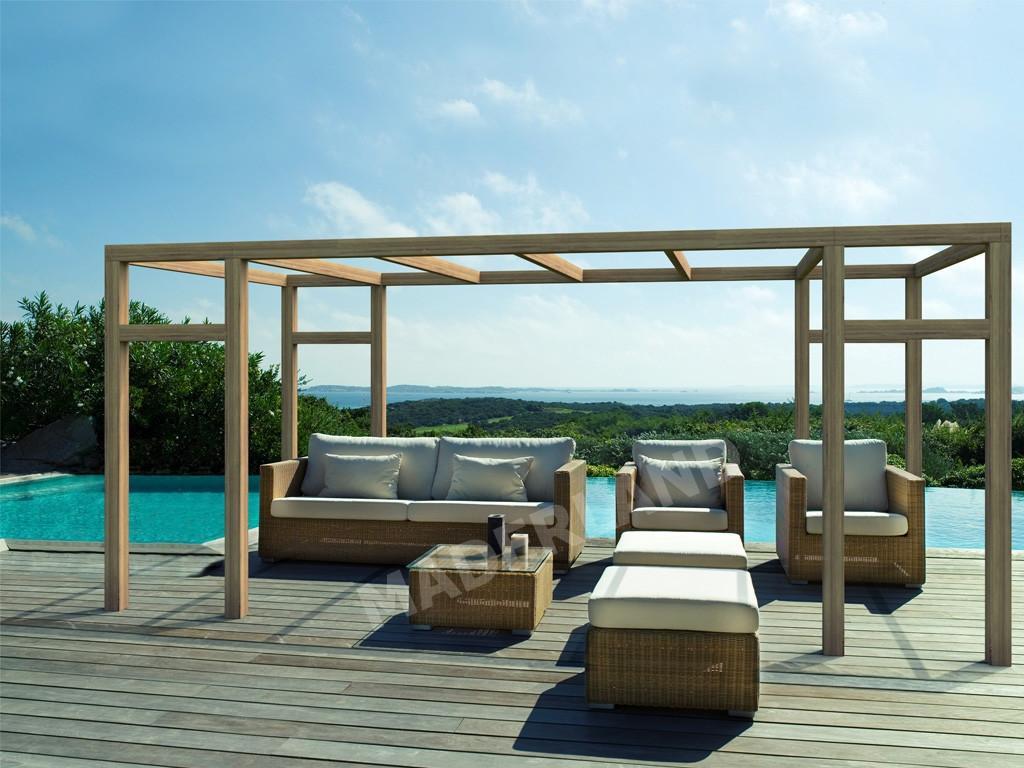 Pergola bois MONTREUIL 600x300 cm livraison dans 10 jours - vue 2