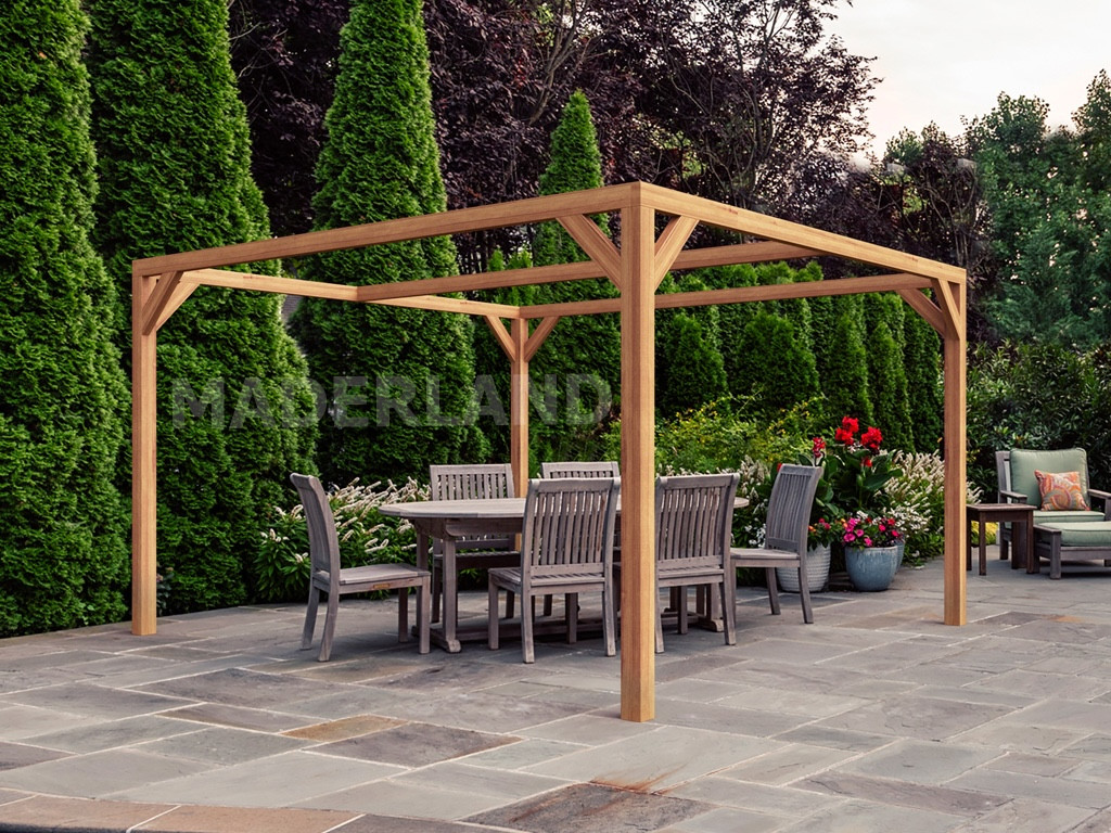 Pergola bois CAEN 400x400 cm très résistant lamellé collé - vue 2