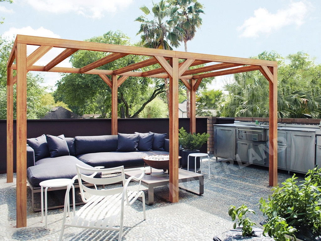 Pergola bois TOULON 600x400 cm très résistant lamellé collé - vue 2
