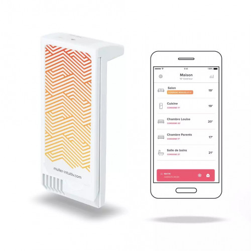 Intuis connect - K7 CONNECTÉE - compatible WALTER, ACTIFLO - 6x14x5 cm - blanc - Noirot