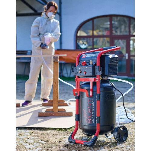 Compresseur silencieux TE-AC 270/50 Silent - 1650W - 270L/min - 10 bar - cuve 50L - 70dB - EINHELL