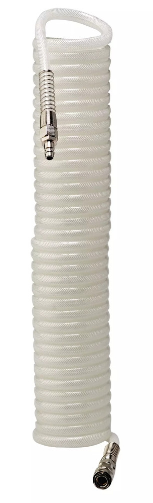 Tuyau d'air en spirale 10m - Ø intérieur 9,3mm - pression max 15 bar - raccord rapide