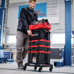 Chariot roulant E-Case Rollbrett - charge max 120kg - 4 roulettes pivotantes - freins intégrés - EINHELL