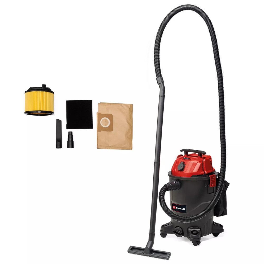 Einhell Aspirateur eaux et poussières TC VC 1 190 mbar cuve de avec accessoires filtres et sac collecteur - vue 4