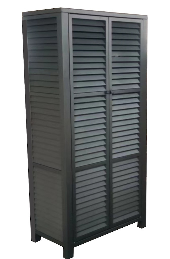 Armoire 2 portes persiennes Aluminium Ouverture par pression et aimant