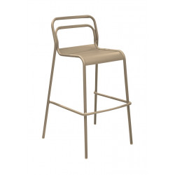 Chaise haute empilable - EOS - Aluminium époxy - Sand - PROLOISIRS