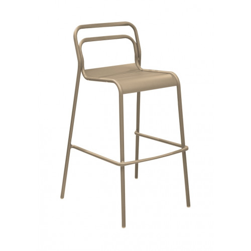 Chaise haute empilable - EOS - Aluminium époxy - Sand - PROLOISIRS