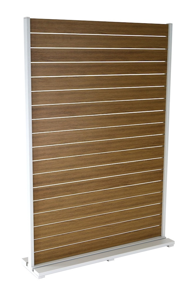 Claustra LOUISIANE Aluminium époxy Lattes Heat Transfer CrèmeChêne