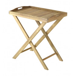Desserte pliante - TEA - Acacia FSC 100% - Plateau amovible - PROLOISIRS