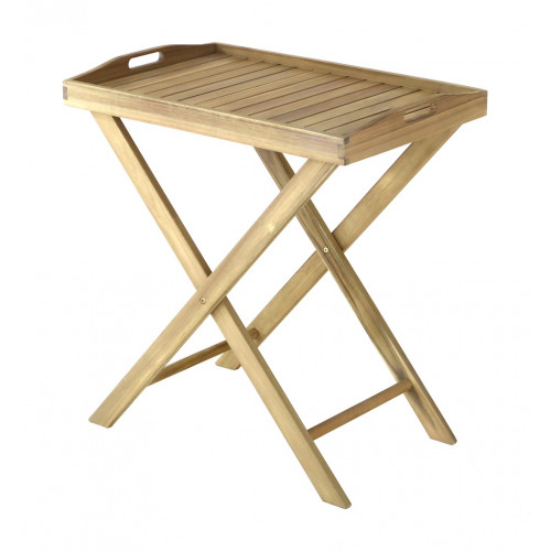Desserte pliante - TEA - Acacia FSC 100% - Plateau amovible - PROLOISIRS