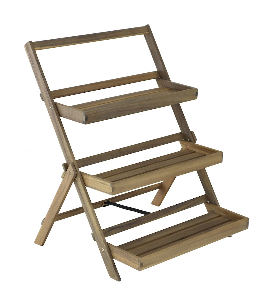 Étagère pliante 3 étages Acacia FSC 100%