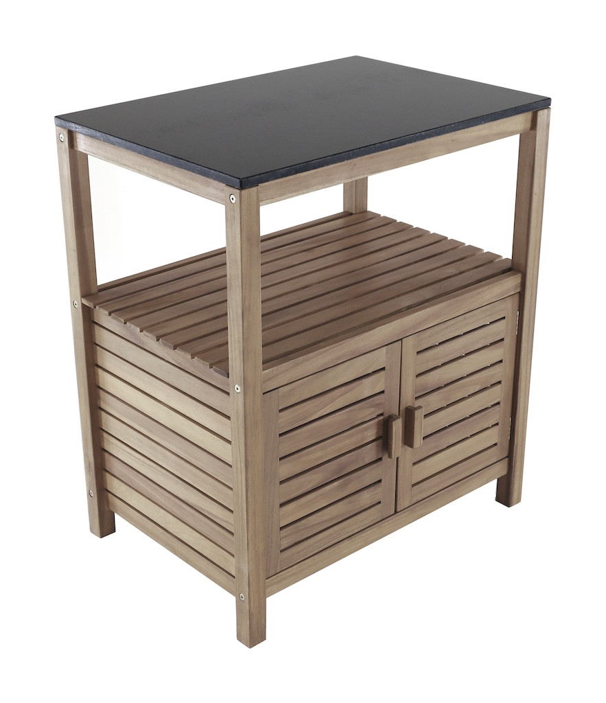 Meuble haut FIDJI Acacia FSC 100% Plaque granit