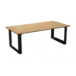Table basse - PRADO - Aluminium époxy - Lattes - Graphite de marque PROLOISIRS, référence: J8967000