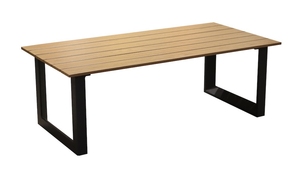 Table basse PRADO Aluminium époxy Lattes