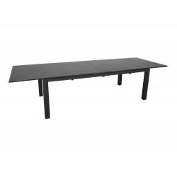 Table de jardin rectangulaire extensible Genes - graphite 220/270/320 cm de marque PROLOISIRS, référence: J7059900