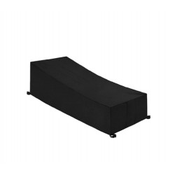Housse imperméable pour bain de soleil chaise longue - FUNDAS - tissu noir ou gris foncé - imperméable - 250x100 cm - Luna Distribuciones