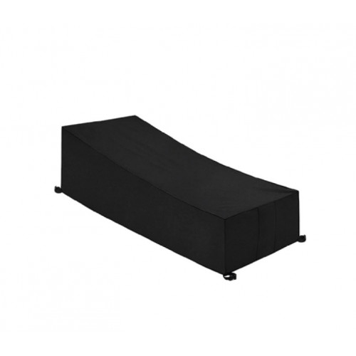 Housse imperméable pour bain de soleil chaise longue - FUNDAS - tissu noir ou gris foncé - imperméable - 250x100 cm - Luna Distribuciones