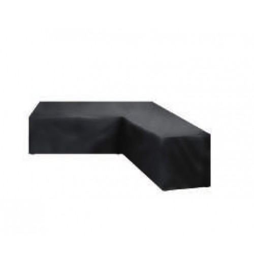 Housse imperméable pour sofa canapé en corner de salon de jardin - FUNDAS - tissu noir ou gris foncé - imperméable - 330x330 cm - Luna Distribuciones