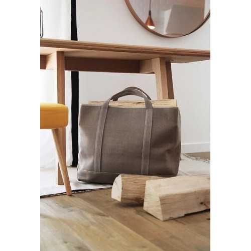 Sac à bûches - Belhara - sable - LE MARQUIER