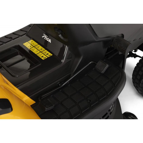 Tondeuse autoportée thermique 586 cm3 - Estate 598 W - coupe 98 cm - bac 240L - transmission hydrostatique fluide - jaune - Stiga