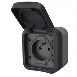 Prise 2P+T  16A extérieur  IP55 - Aquapro - Quarx