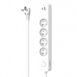 Multiprise 4P  2P+T16A + 3 USB-A, câble 3G1,5mm2, 1,5 mètre de marque Quarx, référence: B8999300