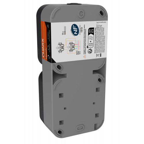 Double prise verticale extérieur IP55 - Aquapro - Quarx