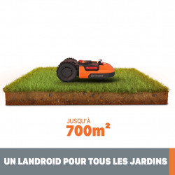 Robot tondeuse connecté jusqu'à 700 m² - WR165E - largeur coupe 18 cm - orange - Worx
