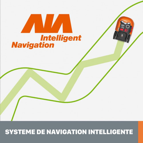 Robot tondeuse connecté jusqu'à 700 m² - WR165E - largeur coupe 18 cm - orange - Worx