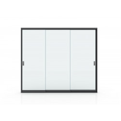 Cloison Vitrée 3M pour Pergola Autoportée - Aluminium Graphite - PROLOISIRS