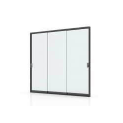 Cloison Vitrée 3M pour Pergola Autoportée - Aluminium Graphite - PROLOISIRS