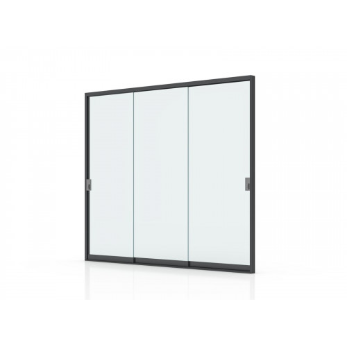 Cloison Vitrée 3M pour Pergola Autoportée - Aluminium Graphite - PROLOISIRS