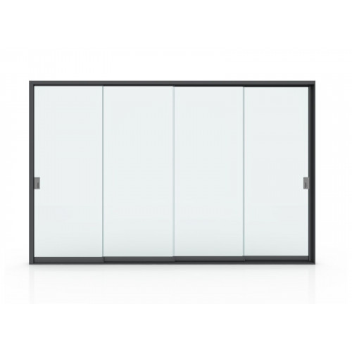 Cloison Vitrée 4M pour Pergola Adossée - Verre Trempé - Aluminium Blanc - PROLOISIRS
