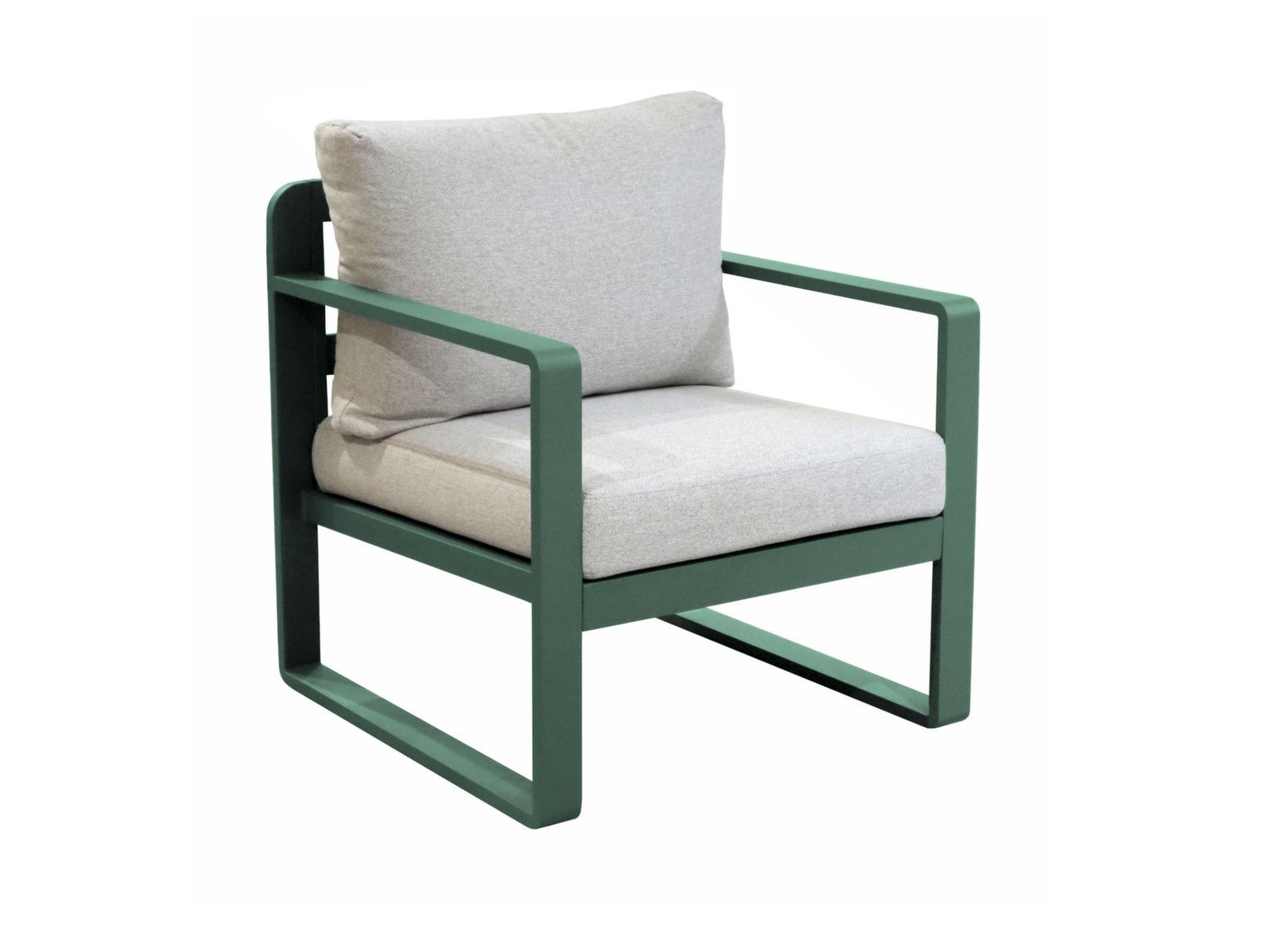 Fauteuil sofa MOJITO II Aluminium époxy Amande