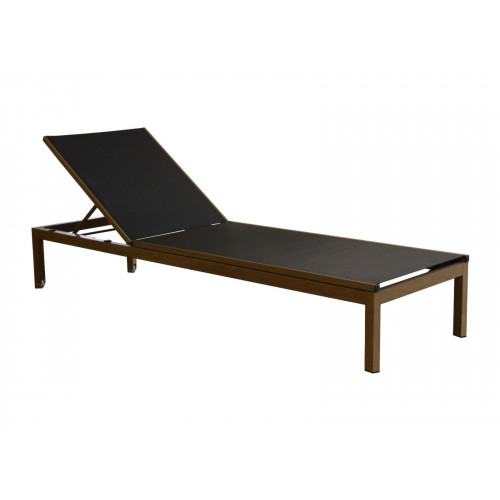 Lit - THEMA - Aluminium époxy Heat Transfer - Chêne/Noir - Toile TPEP noire - Roues - PROLOISIRS