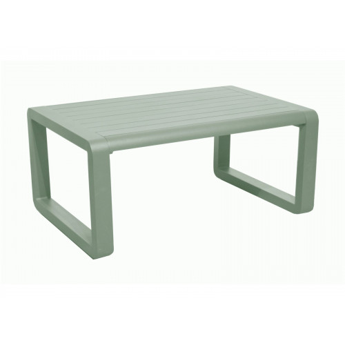 Table basse - QUENZA II - Aluminium époxy - Lattes - Amande - PROLOISIRS